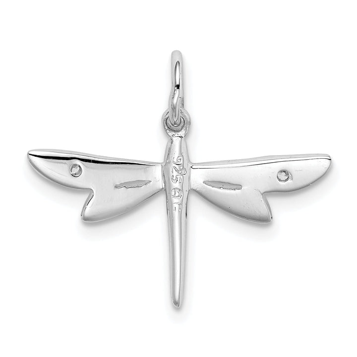 Lovely Rita's Pendants & Charms Sterling Silver Cubic Zirconia Dragonfly Charm