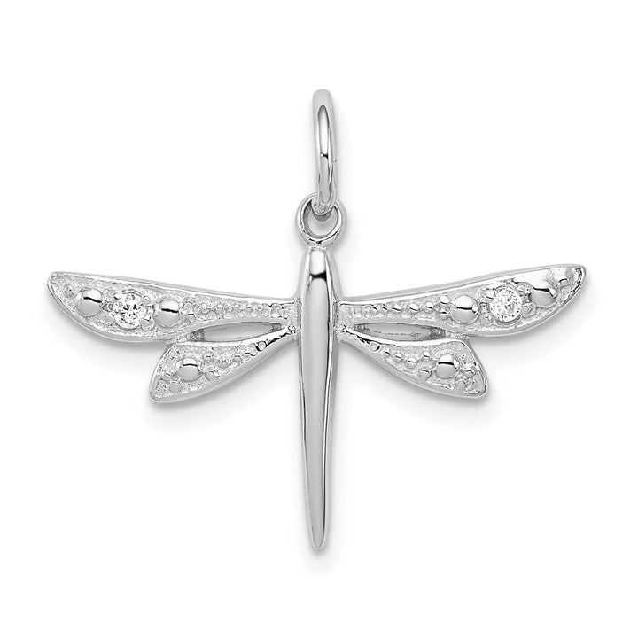 Lovely Rita's Pendants & Charms Sterling Silver Cubic Zirconia Dragonfly Charm