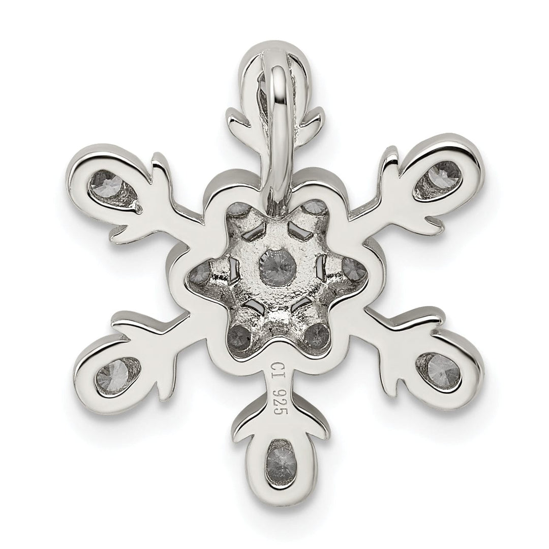 Lovely Rita's Pendants & Charms Sterling Silver Cubic Zirconia Snowflake Charm