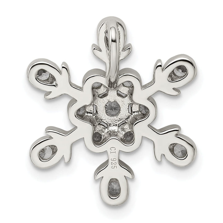 Lovely Rita's Pendants & Charms Sterling Silver Cubic Zirconia Snowflake Charm