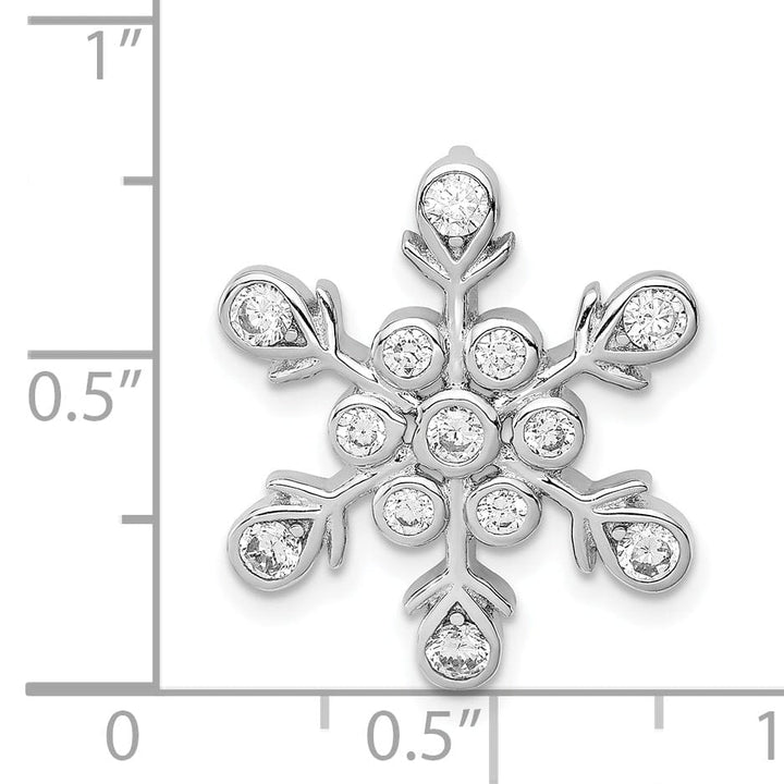 Lovely Rita's Pendants & Charms Sterling Silver Cubic Zirconia Snowflake Charm