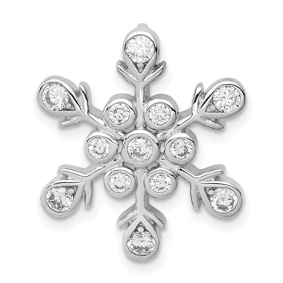 Lovely Rita's Pendants & Charms Sterling Silver Cubic Zirconia Snowflake Charm