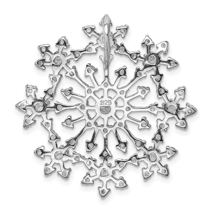 Lovely Rita's Pendants & Charms Sterling Silver Cubic Zirconia Snowflake Slide