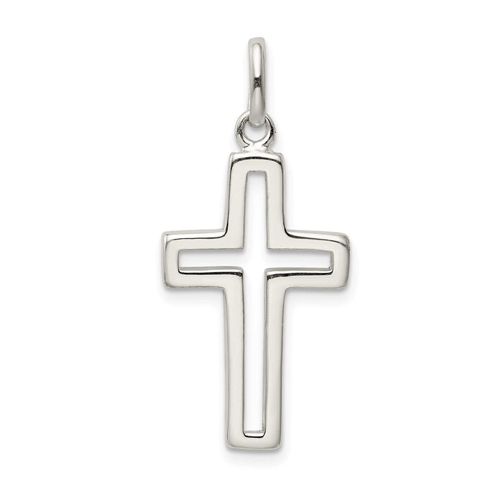 Lovely Rita's Pendants & Charms Sterling Silver Cut-out Cross Charm Pendant