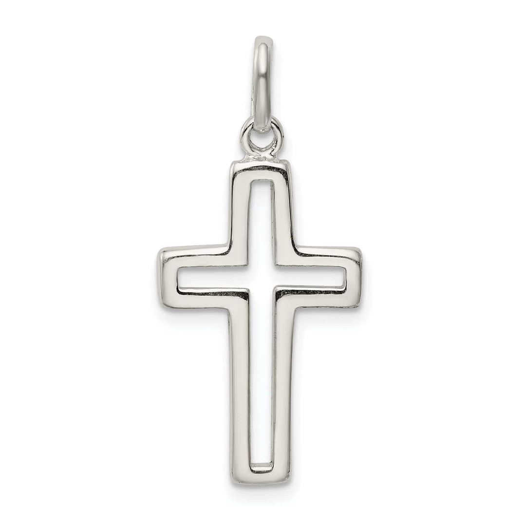 Lovely Rita's Pendants & Charms Sterling Silver Cut-out Cross Charm Pendant