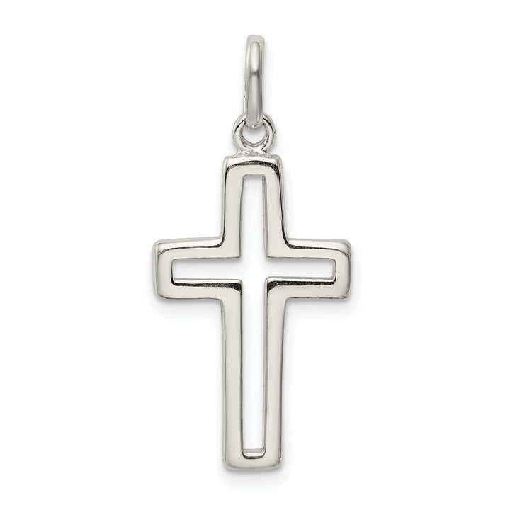 Lovely Rita's Pendants & Charms Sterling Silver Cut-out Cross Charm Pendant