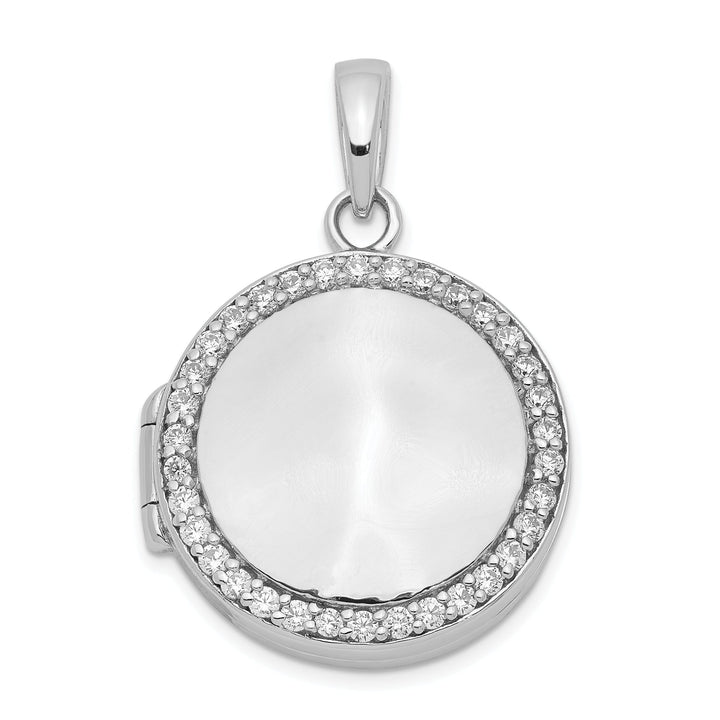 Lovely Rita's Pendants & Charms Sterling Silver CZ 23mm Circle Locket