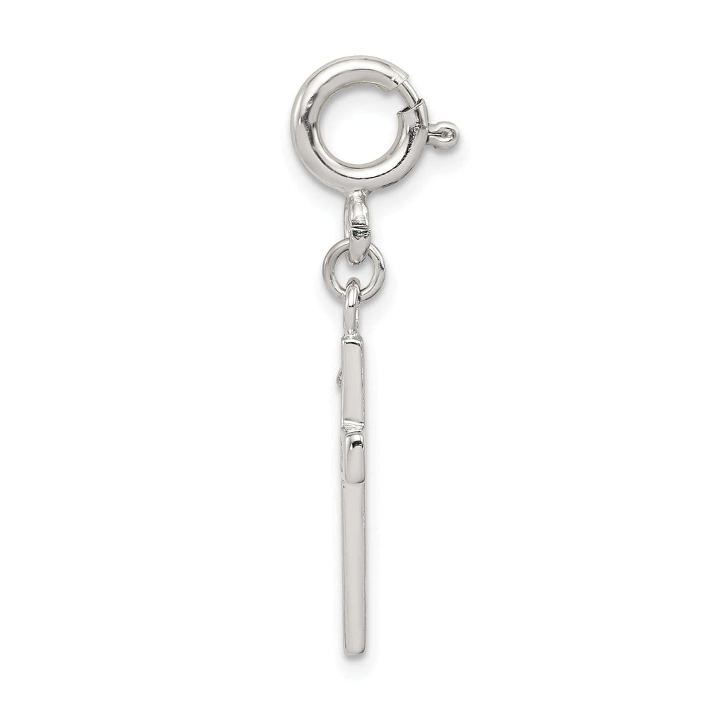 Lovely Rita's Pendants & Charms Sterling Silver CZ Faith Cross Clip-on Charm