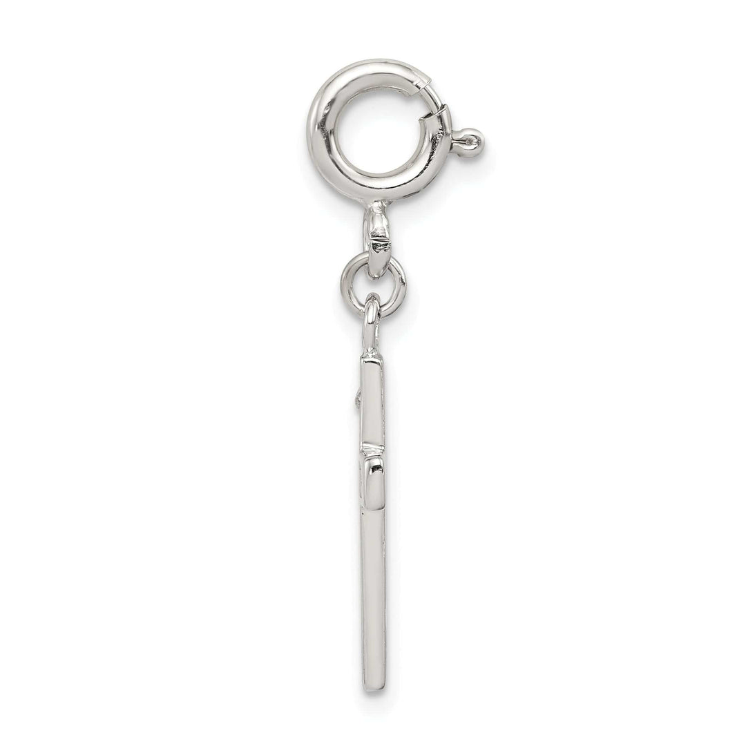 Lovely Rita's Pendants & Charms Sterling Silver CZ Faith Cross Clip-on Charm