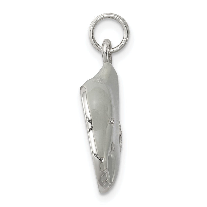 Lovely Rita's Pendants & Charms Sterling Silver CZ Grey Enameled Elephant Charm