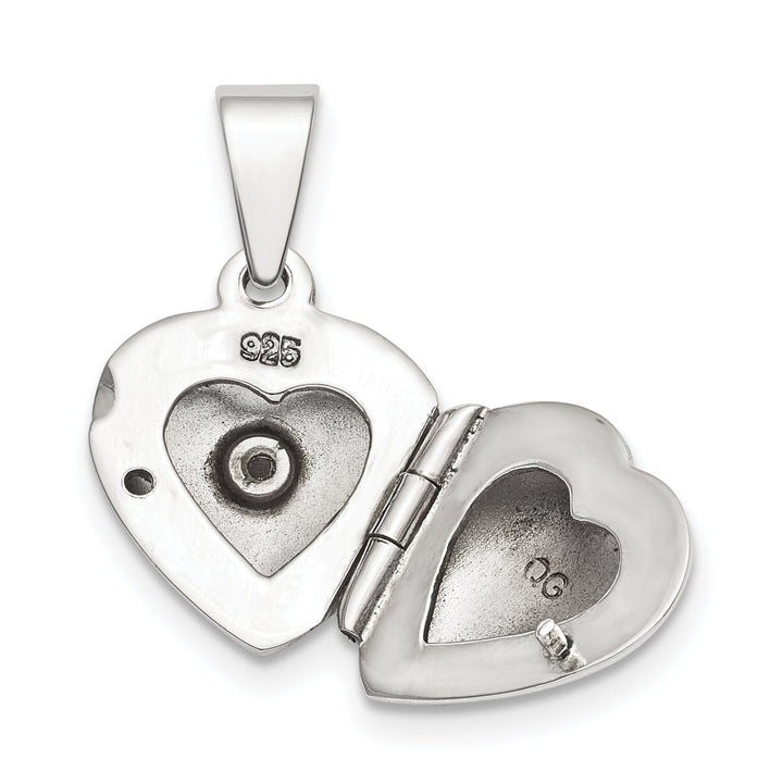 Lovely Rita's Pendants & Charms Sterling Silver CZ Heart Locket