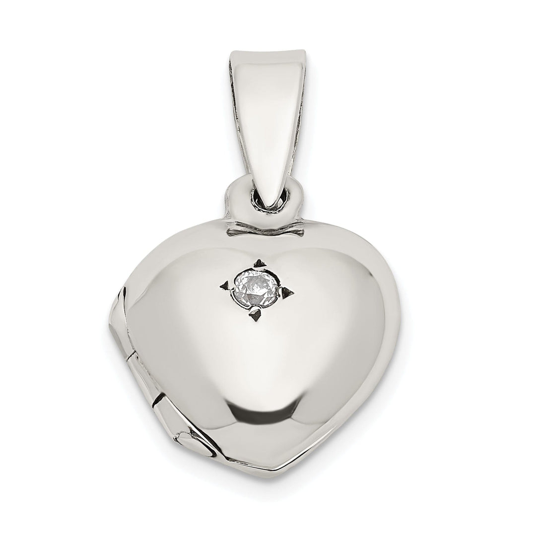 Lovely Rita's Pendants & Charms Sterling Silver CZ Heart Locket