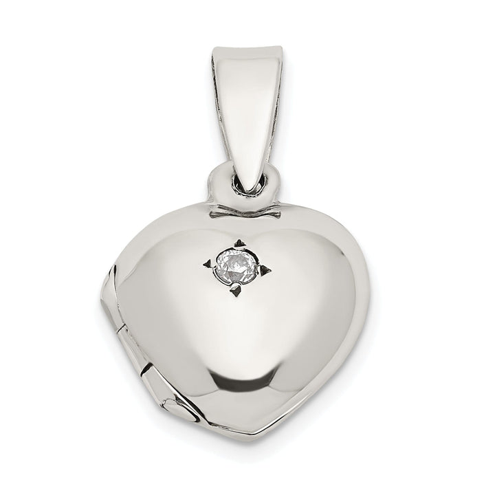 Lovely Rita's Pendants & Charms Sterling Silver CZ Heart Locket