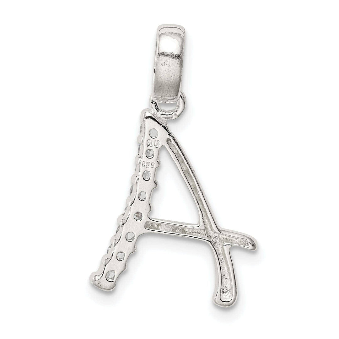 Lovely Rita's Pendants & Charms Sterling Silver CZ Initial A Charm Pendant