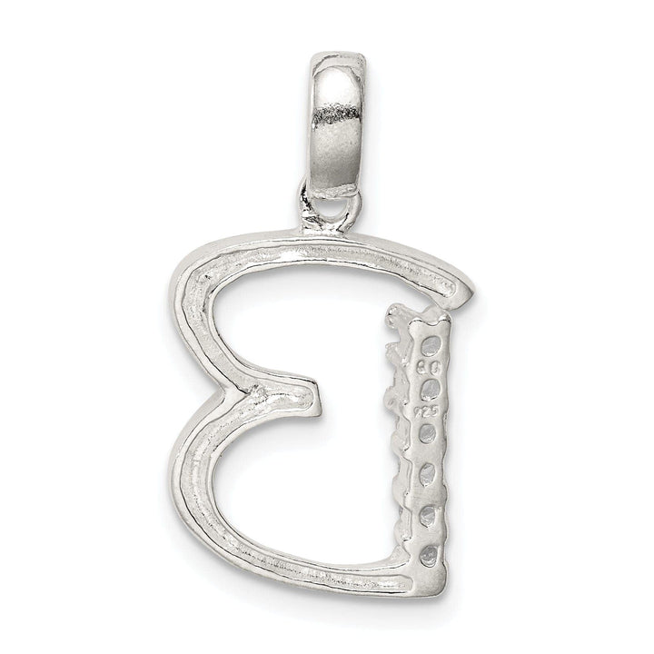 Lovely Rita's Pendants & Charms Sterling Silver CZ Initial B Charm Pendant