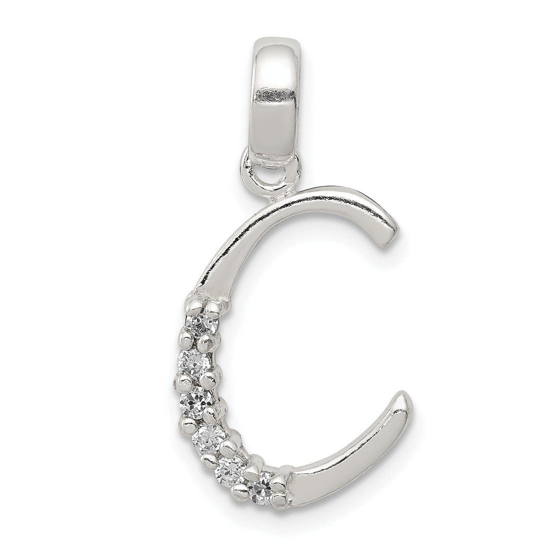 Lovely Rita's Pendants & Charms Sterling Silver CZ Initial C Charm Pendant