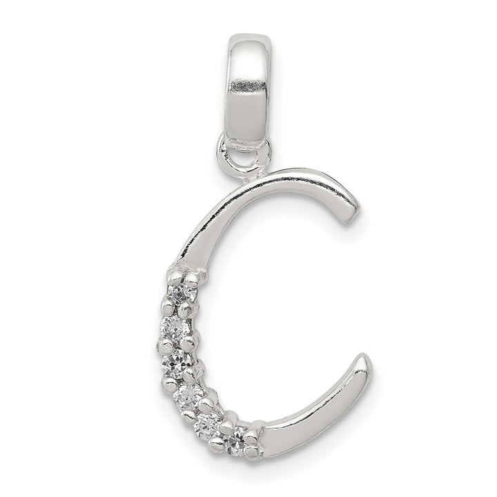 Lovely Rita's Pendants & Charms Sterling Silver CZ Initial C Charm Pendant
