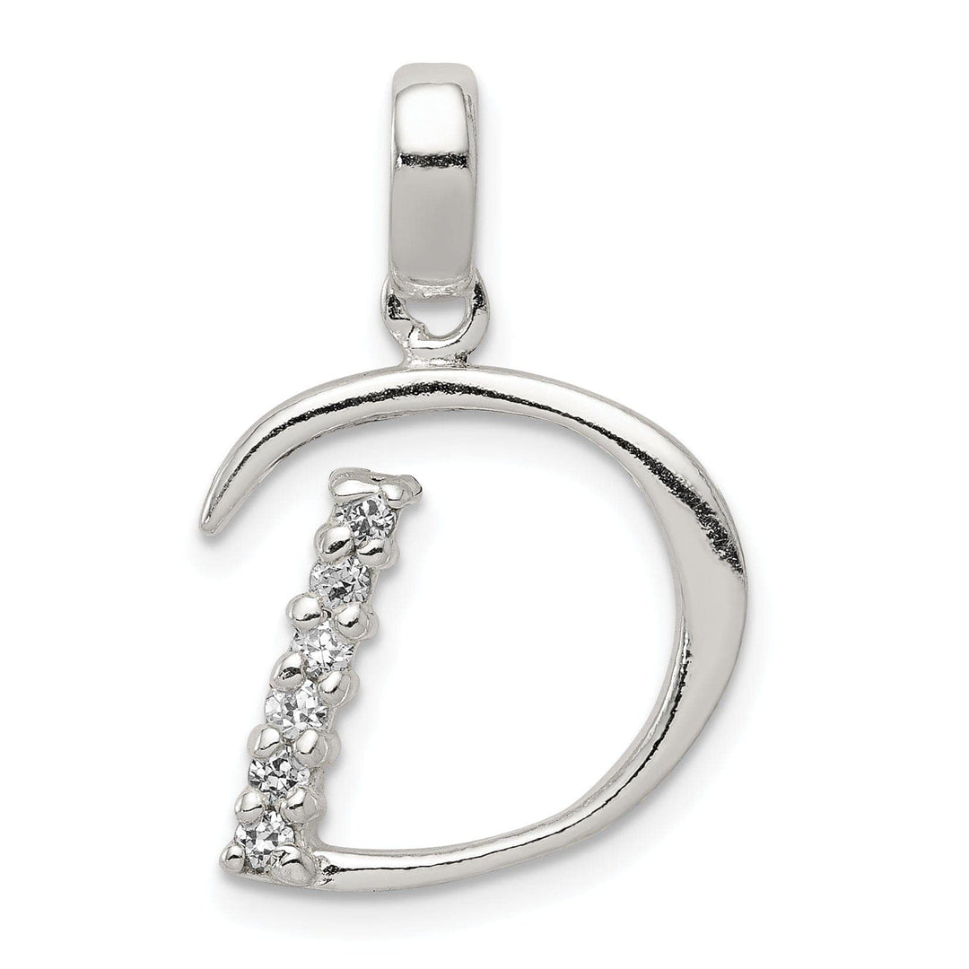 Lovely Rita's Pendants & Charms Sterling Silver CZ Initial D Charm Pendant