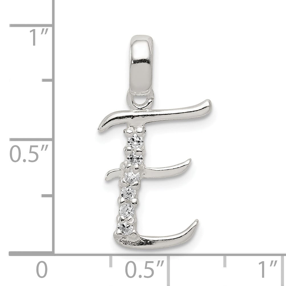 Lovely Rita's Pendants & Charms Sterling Silver CZ Initial E Charm Pendant