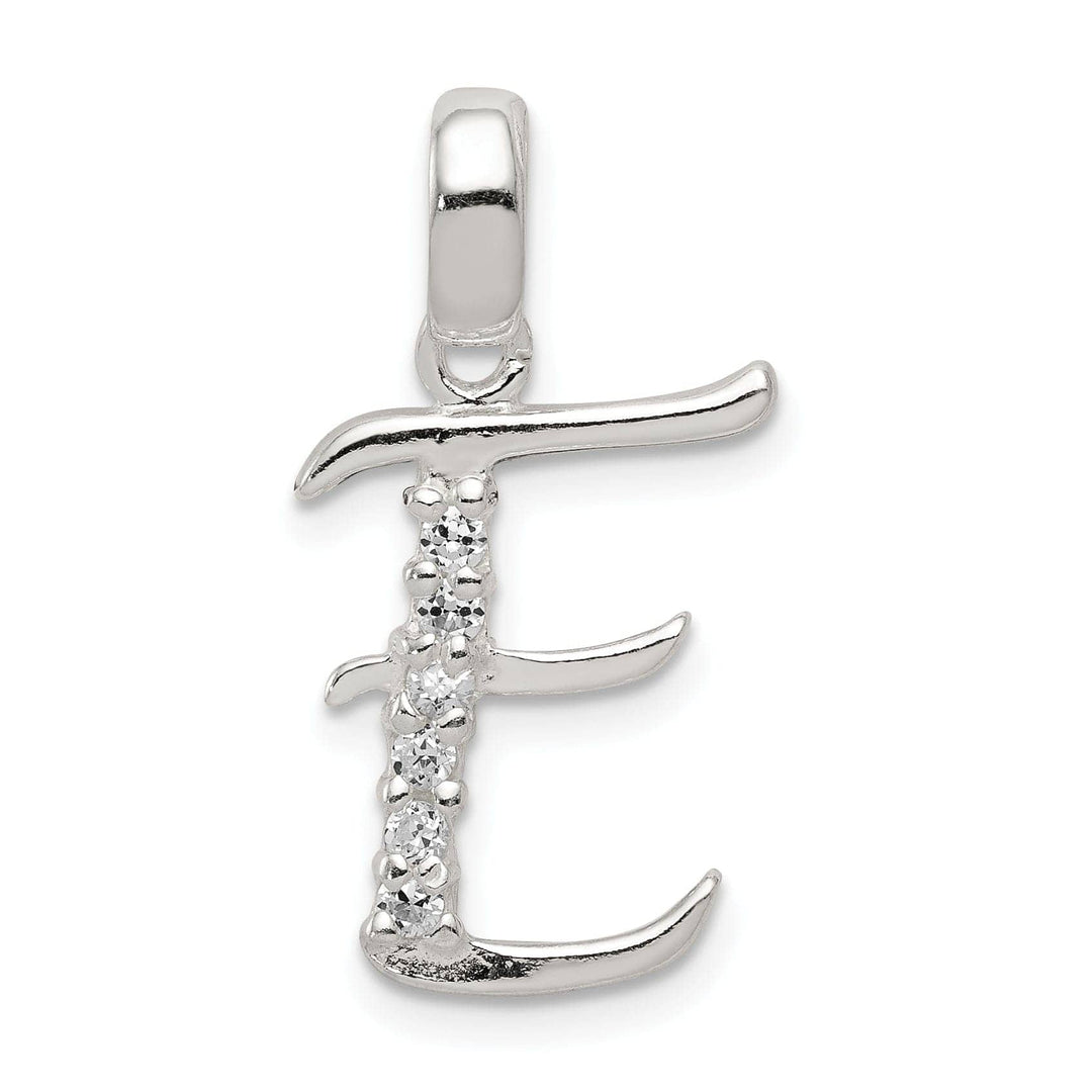 Lovely Rita's Pendants & Charms Sterling Silver CZ Initial E Charm Pendant