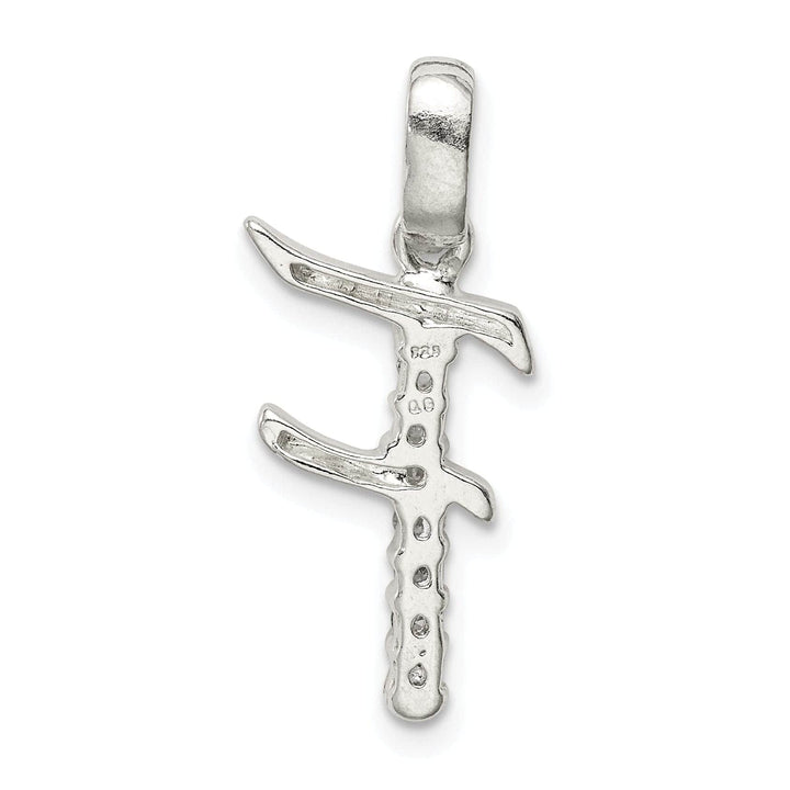 Lovely Rita's Pendants & Charms Sterling Silver CZ Initial F Charm Pendant
