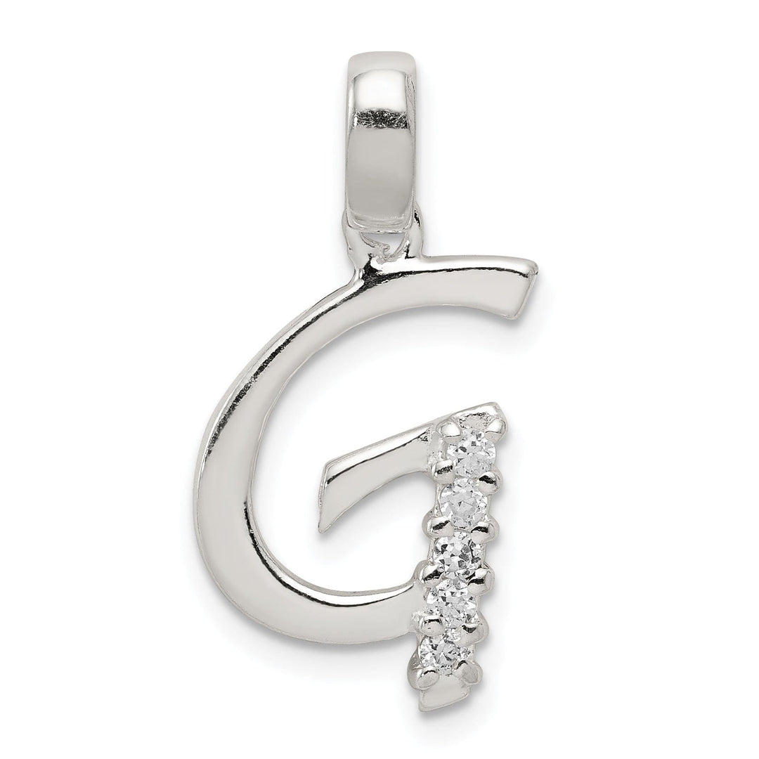 Lovely Rita's Pendants & Charms Sterling Silver CZ Initial G Charm Pendant