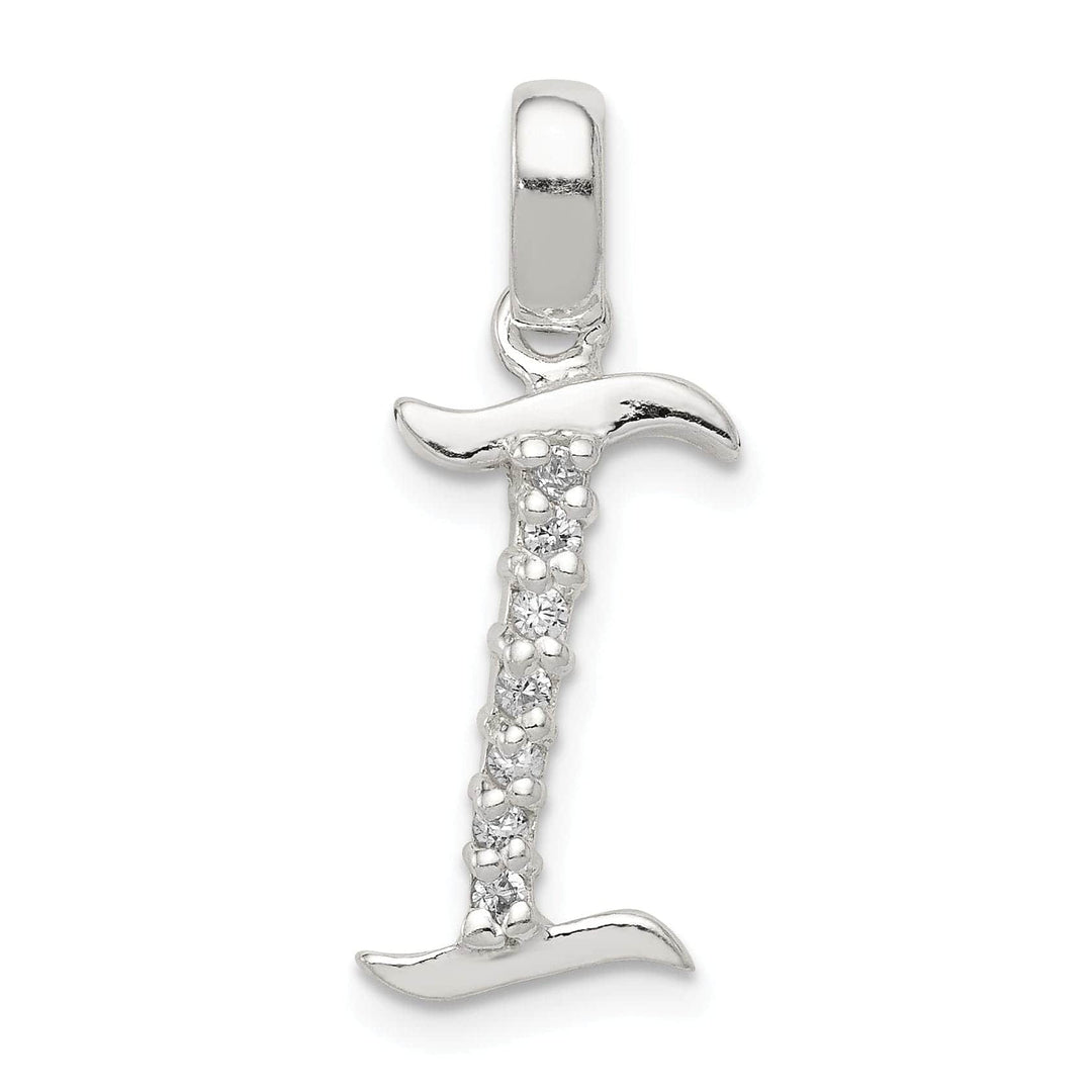 Lovely Rita's Pendants & Charms Sterling Silver CZ Initial I Charm Pendant