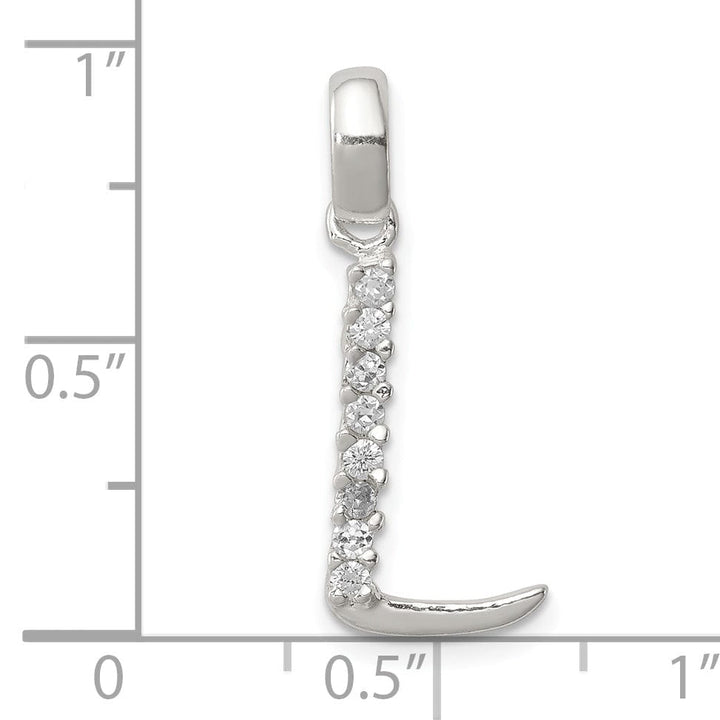 Lovely Rita's Pendants & Charms Sterling Silver CZ Initial L Charm Pendant