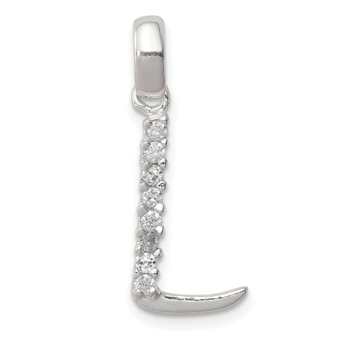 Lovely Rita's Pendants & Charms Sterling Silver CZ Initial L Charm Pendant
