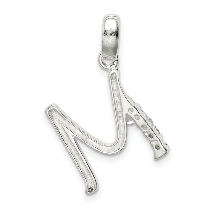 Lovely Rita's Pendants & Charms Sterling Silver CZ Initial M Charm Pendant