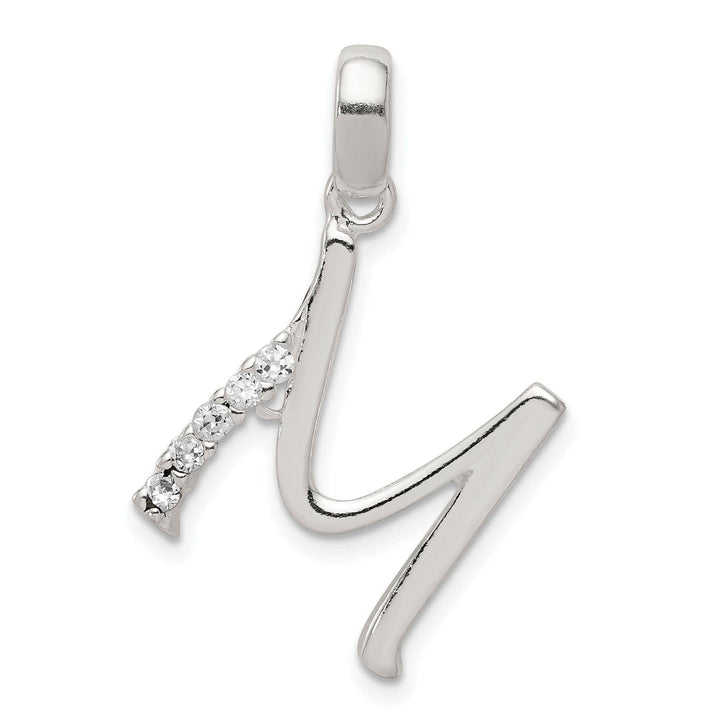 Lovely Rita's Pendants & Charms Sterling Silver CZ Initial M Charm Pendant