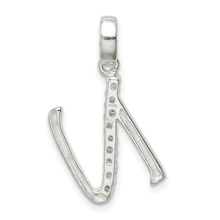 Lovely Rita's Pendants & Charms Sterling Silver CZ Initial N Charm Pendant