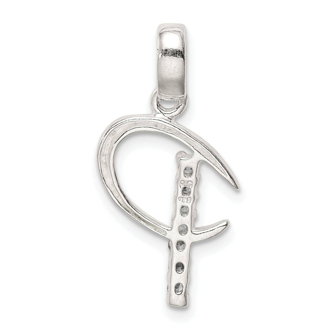 Lovely Rita's Pendants & Charms Sterling Silver CZ Initial P Charm Pendant