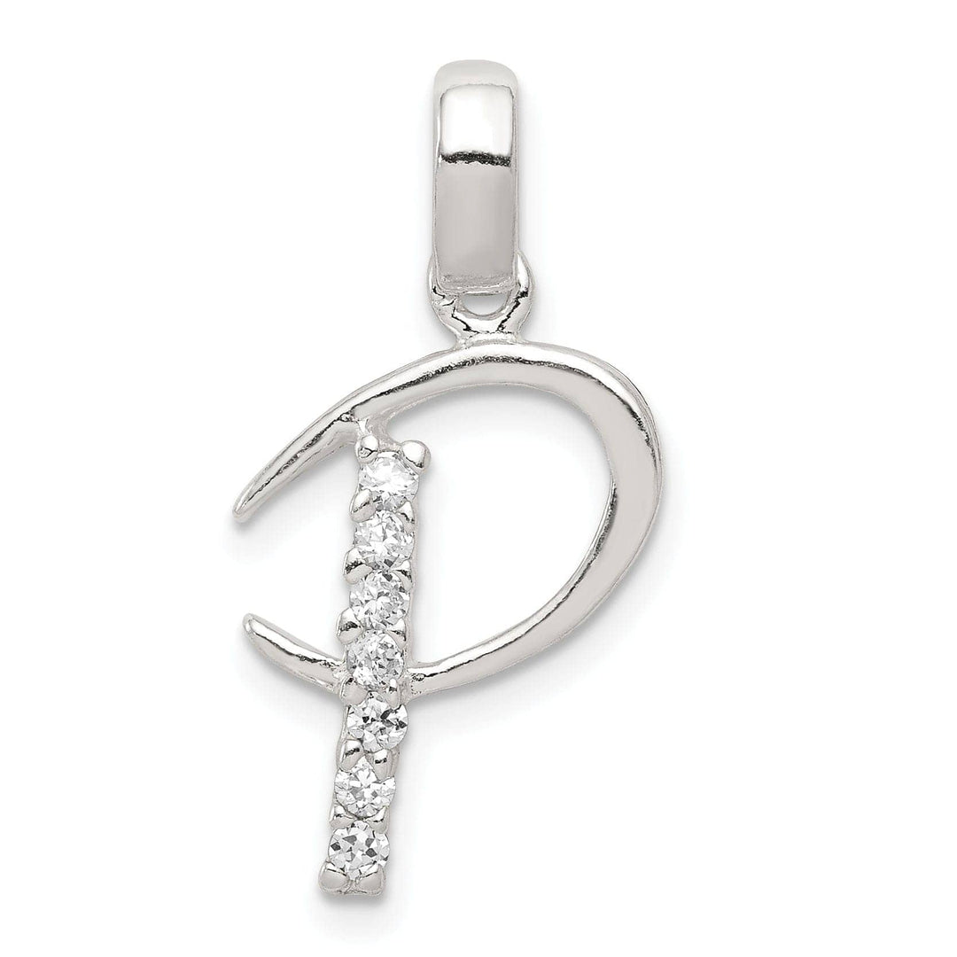 Lovely Rita's Pendants & Charms Sterling Silver CZ Initial P Charm Pendant