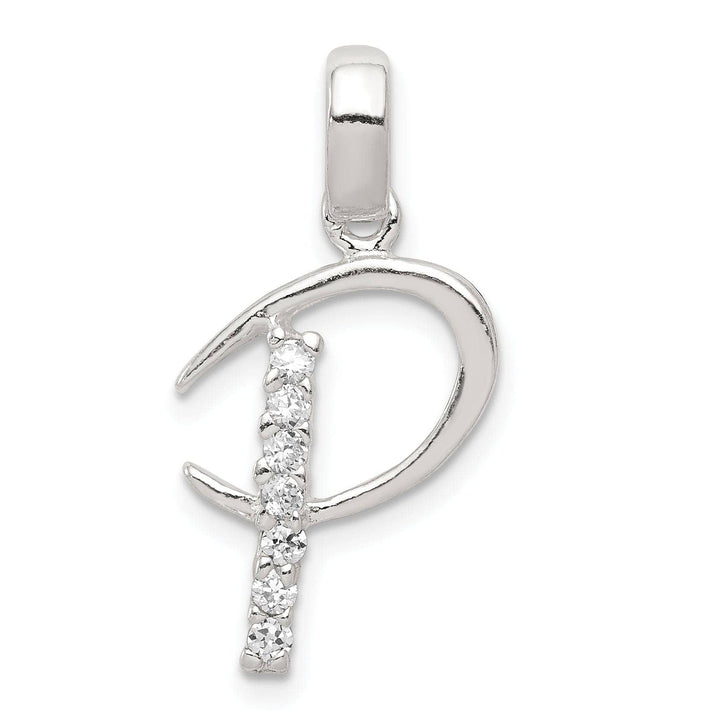 Lovely Rita's Pendants & Charms Sterling Silver CZ Initial P Charm Pendant