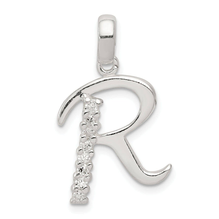 Lovely Rita's Pendants & Charms Sterling Silver CZ Initial R Charm Pendant