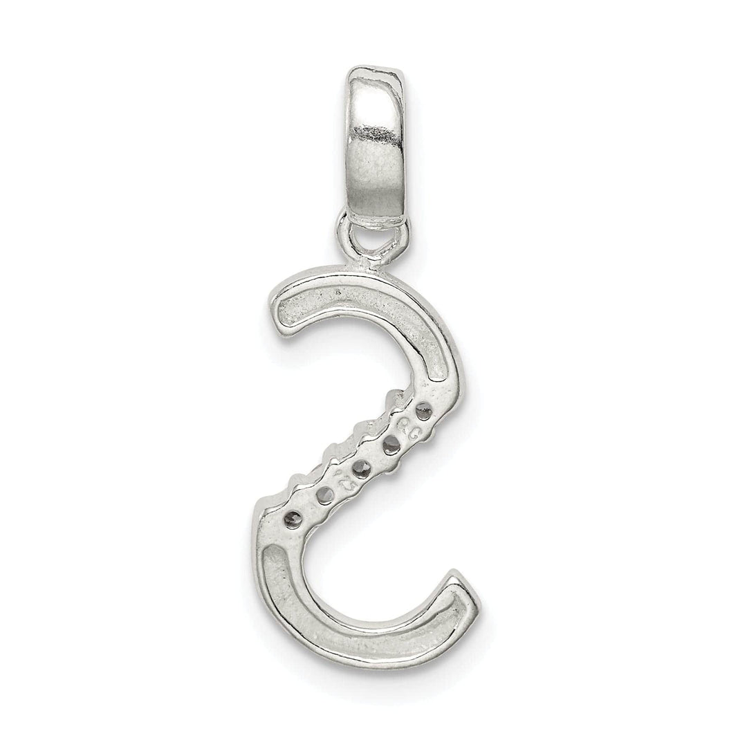 Lovely Rita's Pendants & Charms Sterling Silver CZ Initial S Charm Pendant