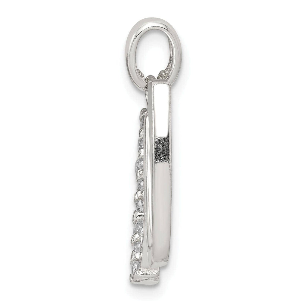 Lovely Rita's Pendants & Charms Sterling Silver CZ Initial W Charm Pendant