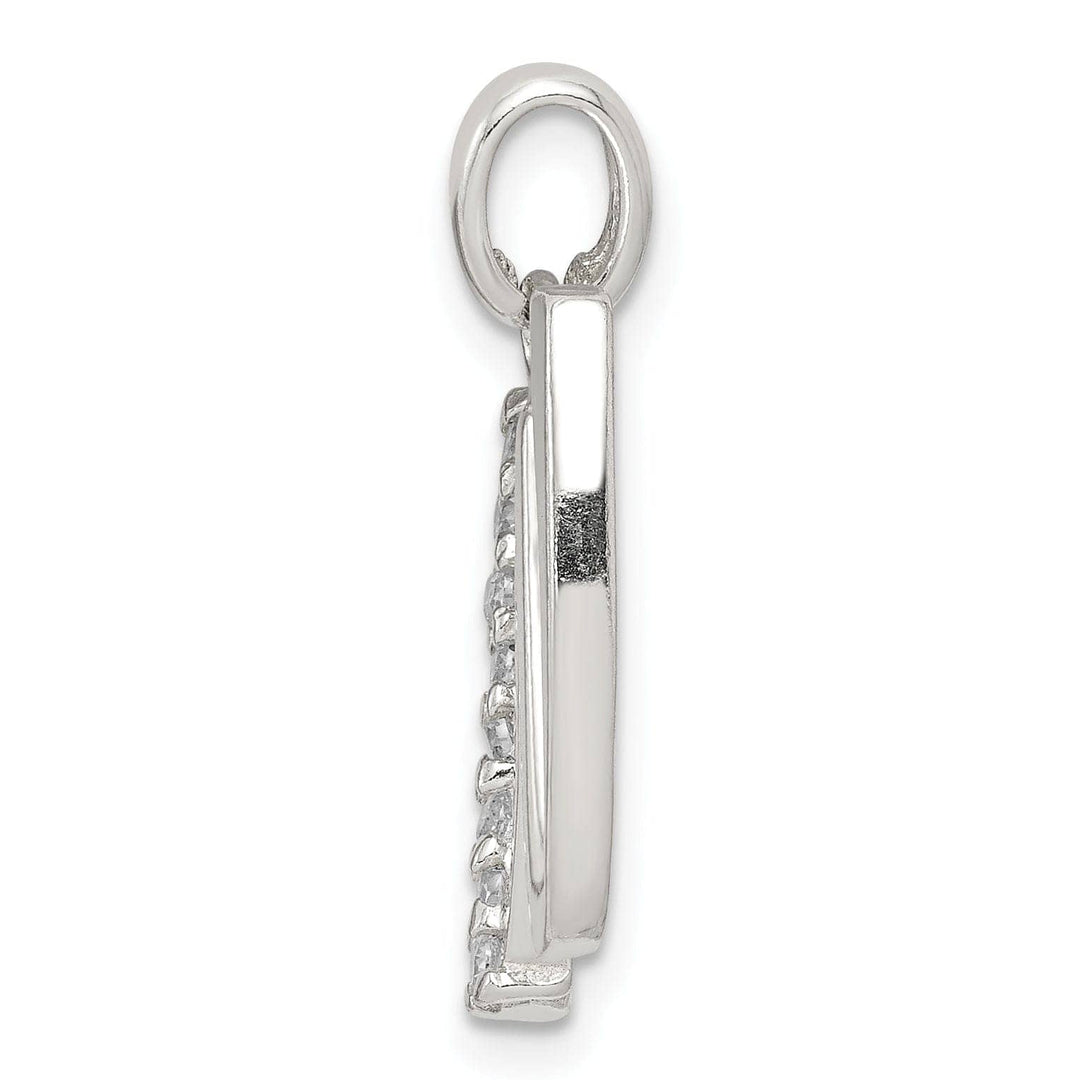 Lovely Rita's Pendants & Charms Sterling Silver CZ Initial W Charm Pendant
