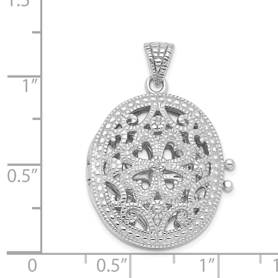 Lovely Rita's Pendants & Charms Sterling Silver CZ Locket
