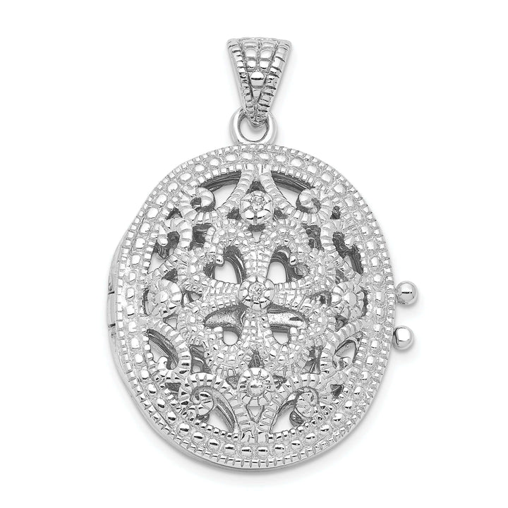 Lovely Rita's Pendants & Charms Sterling Silver CZ Locket