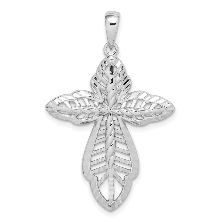 Lovely Rita's Pendants & Charms Sterling Silver Diamond-cut Cross Pendant