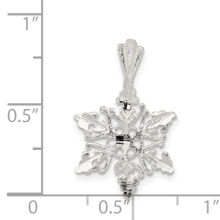 Lovely Rita's Pendants & Charms Sterling Silver Diamond Cut Snowflake Pendant