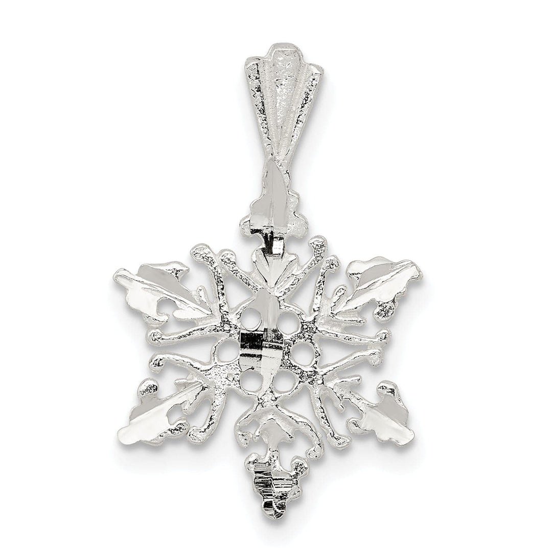 Lovely Rita's Pendants & Charms Sterling Silver Diamond Cut Snowflake Pendant