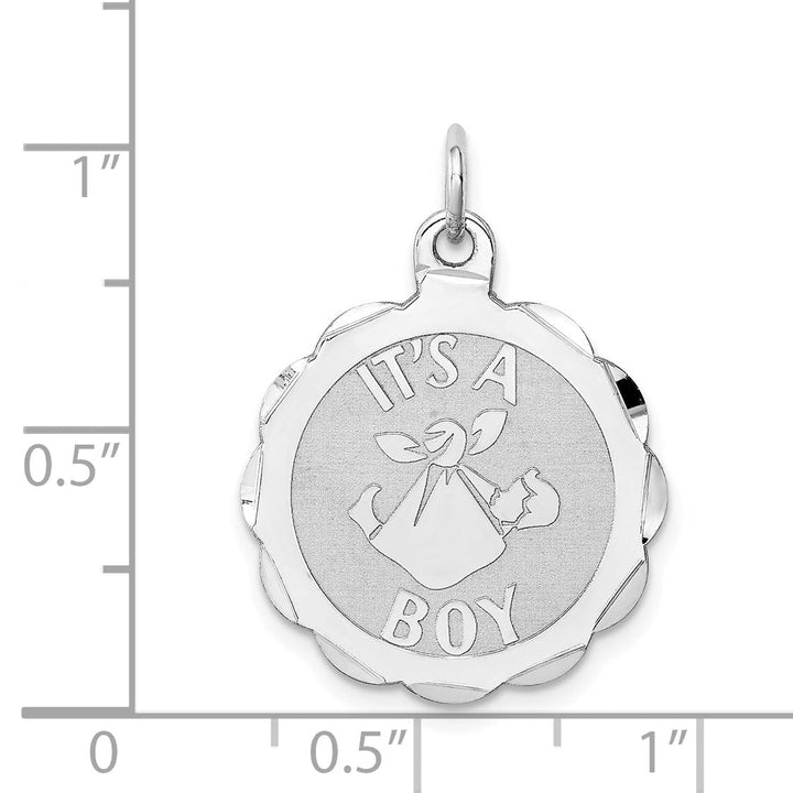 Lovely Rita's Pendants & Charms Sterling Silver Disc Its a Boy Charm Pendant