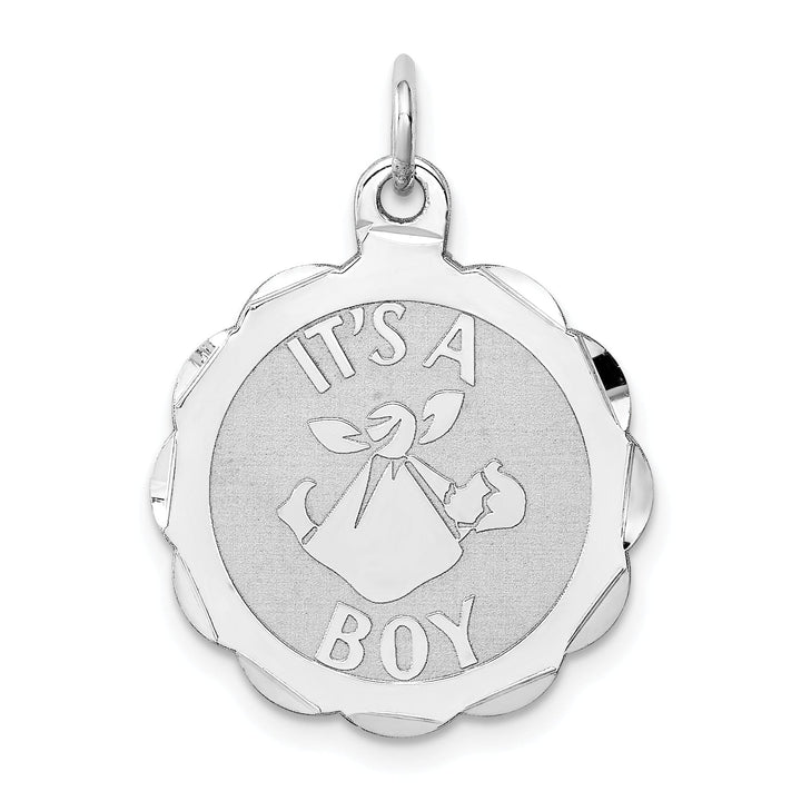 Lovely Rita's Pendants & Charms Sterling Silver Disc Its a Boy Charm Pendant