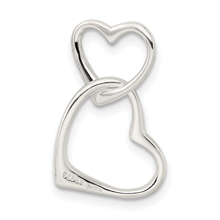 Lovely Rita's Pendants & Charms Sterling Silver Double Heart Slide Pendant