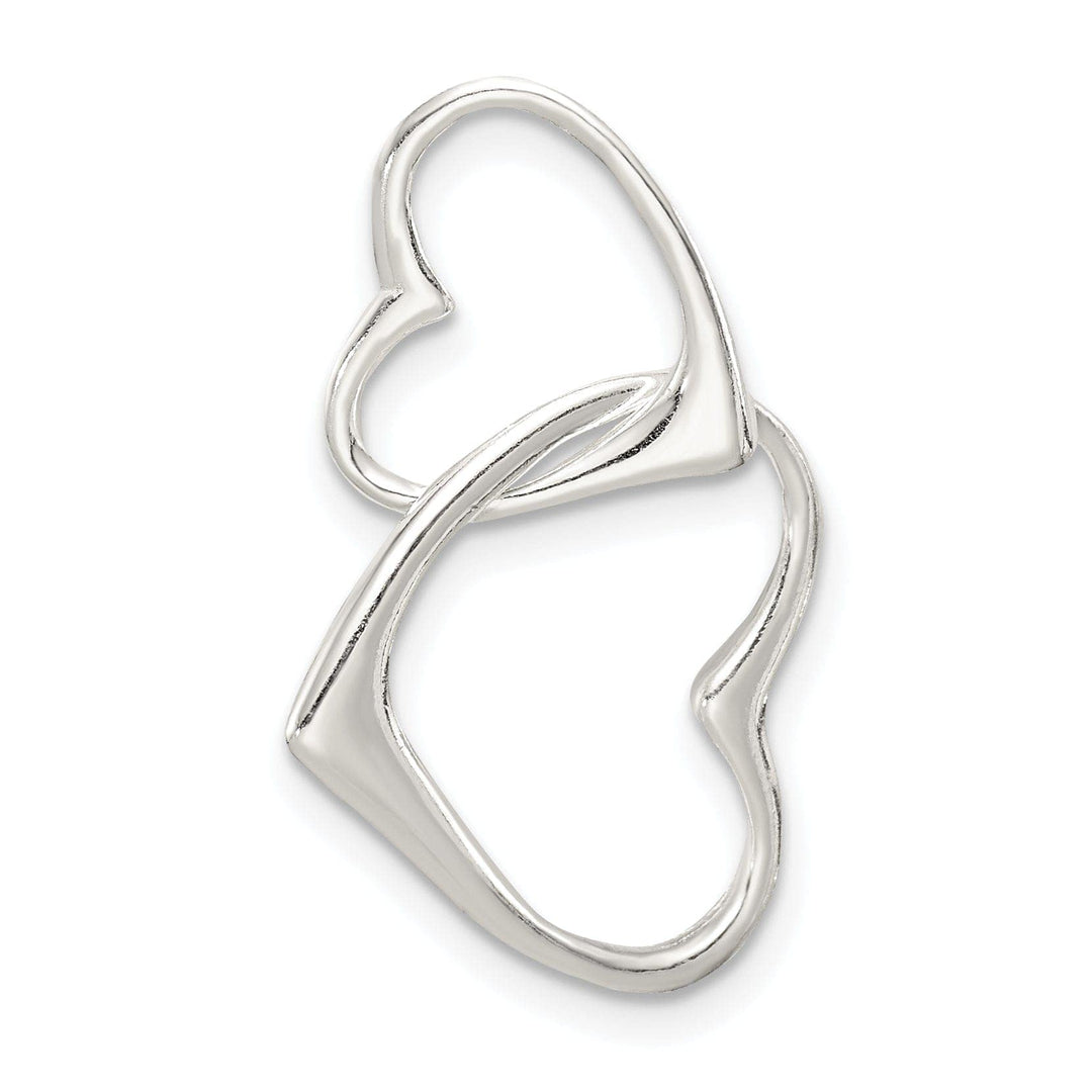 Lovely Rita's Pendants & Charms Sterling Silver Double Heart Slide Pendant