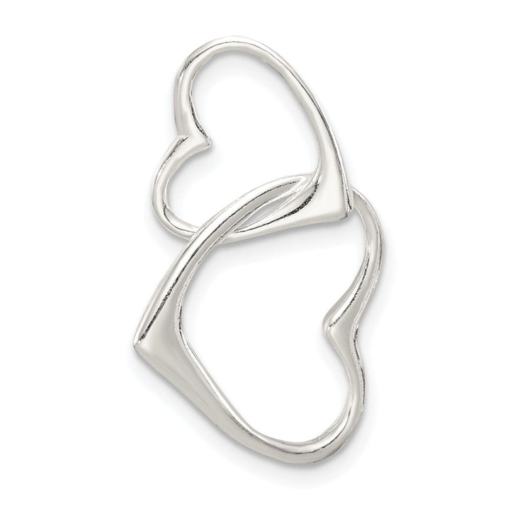 Lovely Rita's Pendants & Charms Sterling Silver Double Heart Slide Pendant