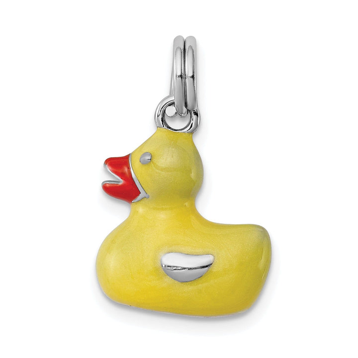 Lovely Rita's Pendants & Charms Sterling Silver Enamel 3-D Duck Charm Pendant